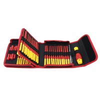 50-Piece Dual-Color Interchangeable Insulated Screwdriver Set